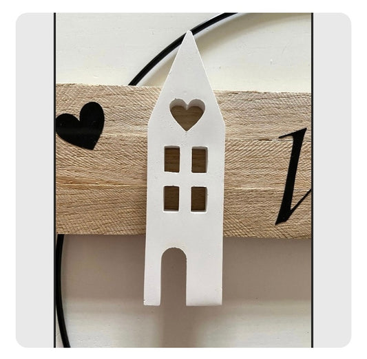 30 cm großer Türkranz Välkomna Schweden Willkommen Haus Metallring Geschenk Hauseinweihung Freundin Türschild Holzschild Eingang