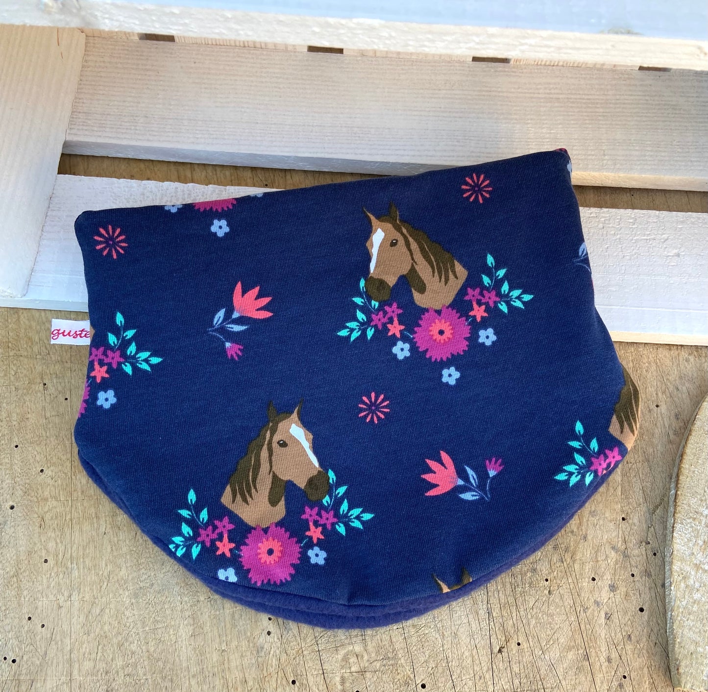 Fleece Halssocke Pferd dunkelblau Loop Mädchen Pferd