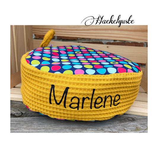 19 Farben - Sitzkissen / Softshell Bodenkissen / wasserfest/Personalisierbar/Kita/Morgenkreis/Kinderzimmer/Bodenkissen/Sitzplatz/Rund