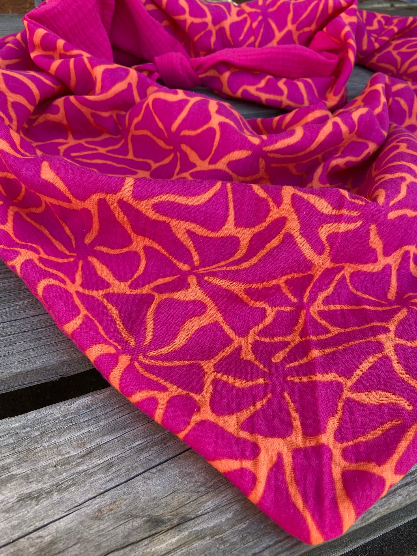 XXl Musselintuch großes Dreieckstuch, Damen Schal, orange , pink , neon, Streifen , Blockstreifen Musselintücher, Stilltuch , Strandlaken