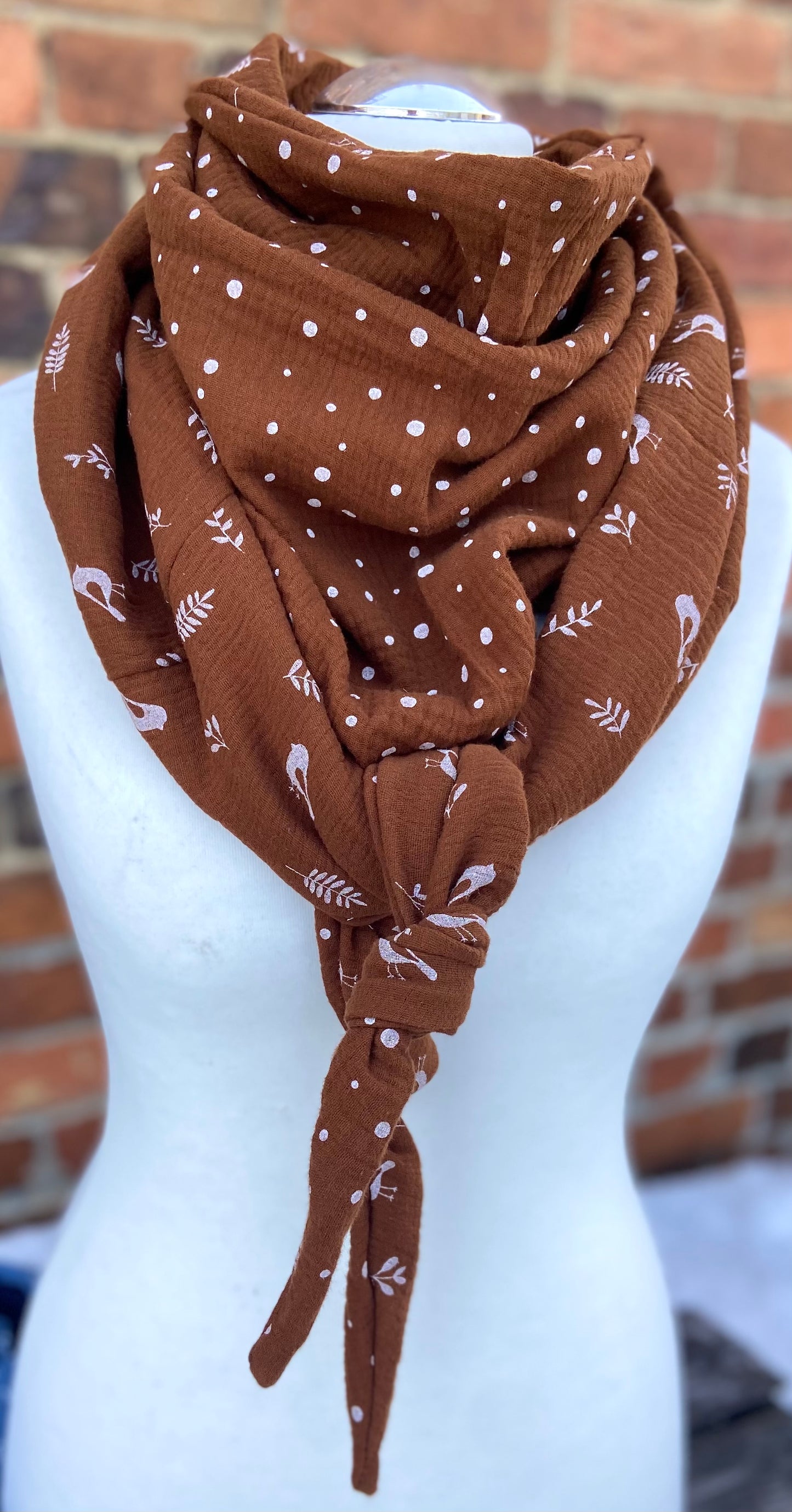 XXL Anker Musselin Wende - Dreieckstuch blau großes Tuch Damen Meerliebe Teenager Geschenk Geburtstag Mama (Kopie)