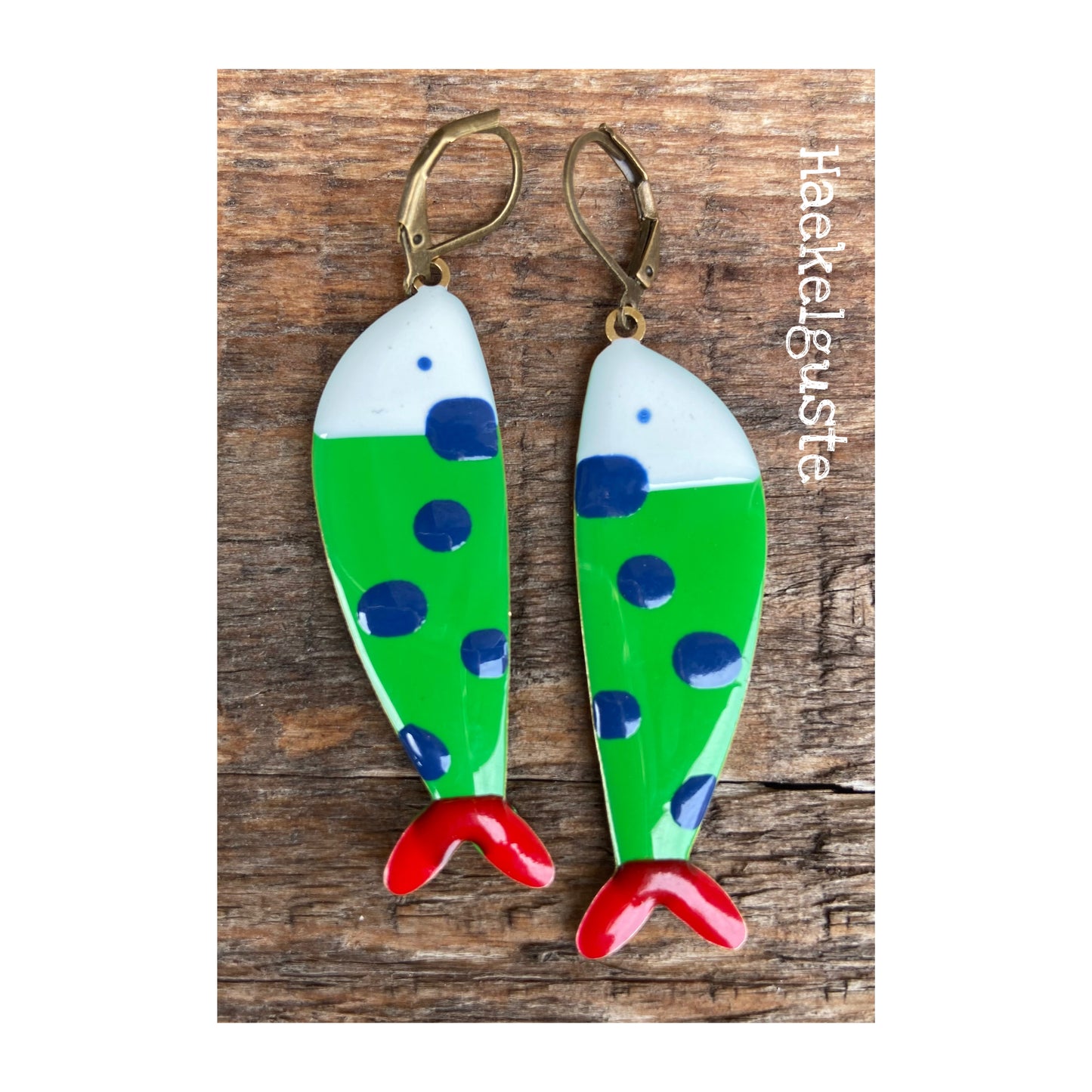 Fischlis Emaille Ohrhänger Plättchen Ohrringe