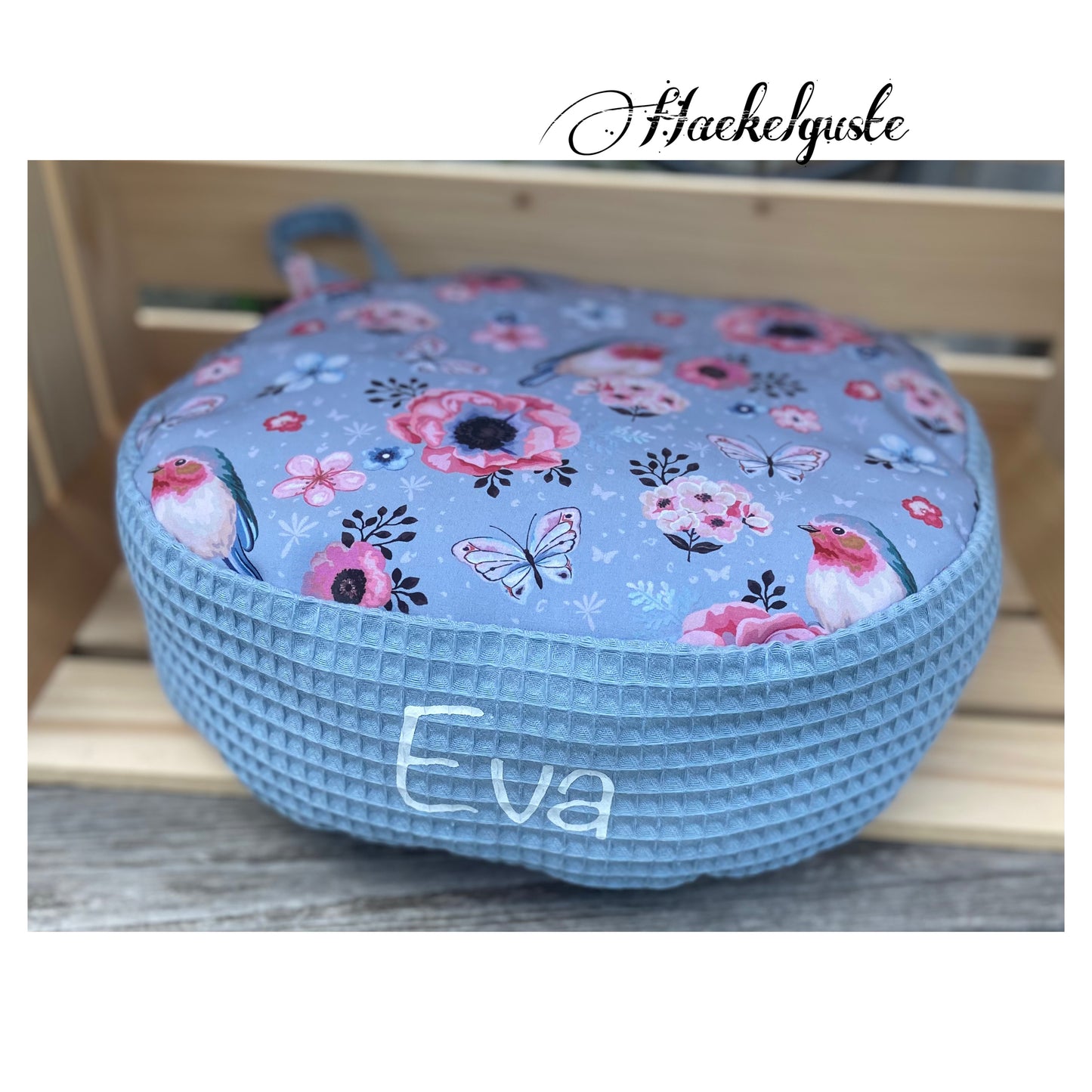 19 Farben - Sitzkissen / Softshell Bodenkissen / wasserfest/Personalisierbar/Kita/Morgenkreis/Kinderzimmer/Bodenkissen/Sitzplatz/Rund