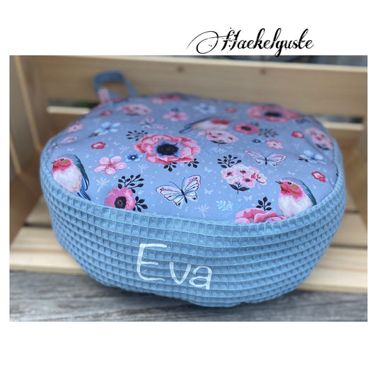 19 Farben - Sitzkissen / Softshell Bodenkissen / wasserfest/Personalisierbar/Kita/Morgenkreis/Kinderzimmer/Bodenkissen/Sitzplatz/Rund