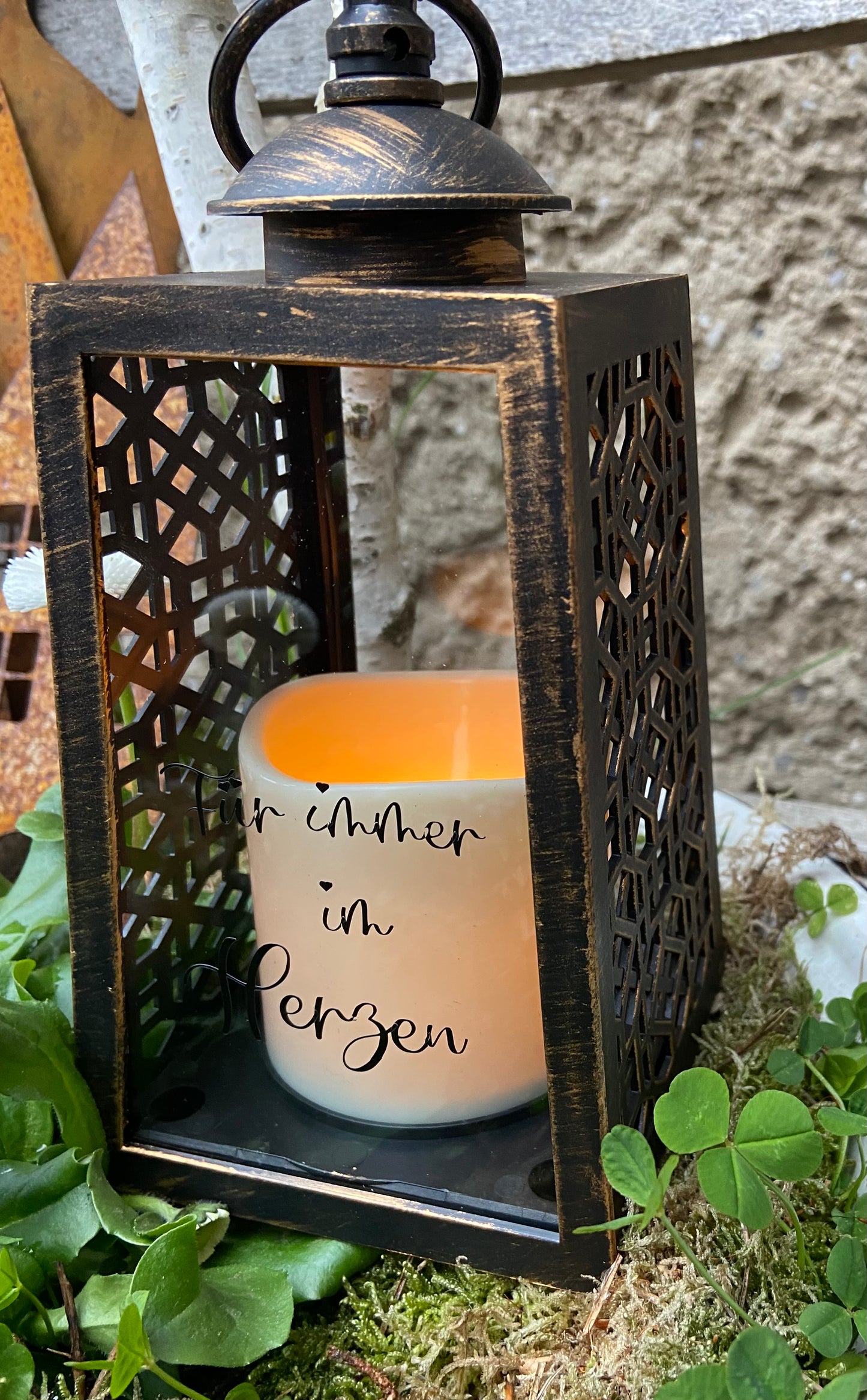Grablaterne/ Trauerlicht / Grabschmuck / Beisetzung / Personalisiert / Trostlicht / Erinnerungslicht / Grablicht / Grableuchte mit Name