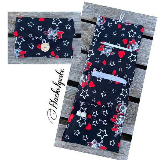 Kit Periode, Tasche Binden ,  Tampon , erste Periode schwarz Sterne Mädchen Teenager Geschenk Teen Goth