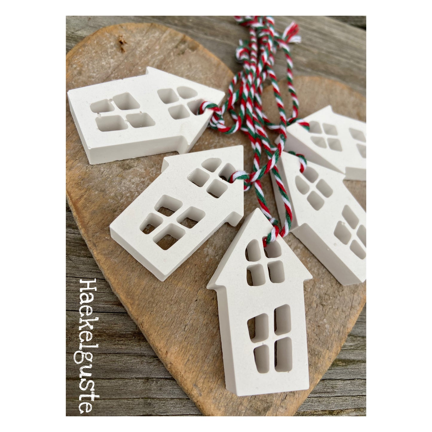 Häuser Anhänger Christbaumschmuck Adventdeko zum Hängen, Lichterhäuser Raysin Kugeln Geschenkanhänger Weihnachten Weihnachtsbaum Scandi