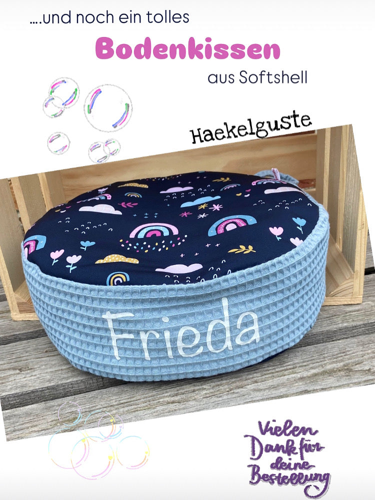 19 Farben - Sitzkissen / Softshell Bodenkissen / wasserfest/Personalisierbar/Kita/Morgenkreis/Kinderzimmer/Bodenkissen/Sitzplatz/Rund (Kopie) (Kopie) (Kopie)