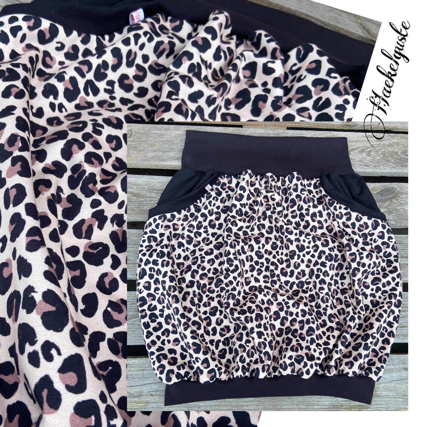 Leoprint Ballon Rock , Leopardenmuster Damen Rock , Animal Skin