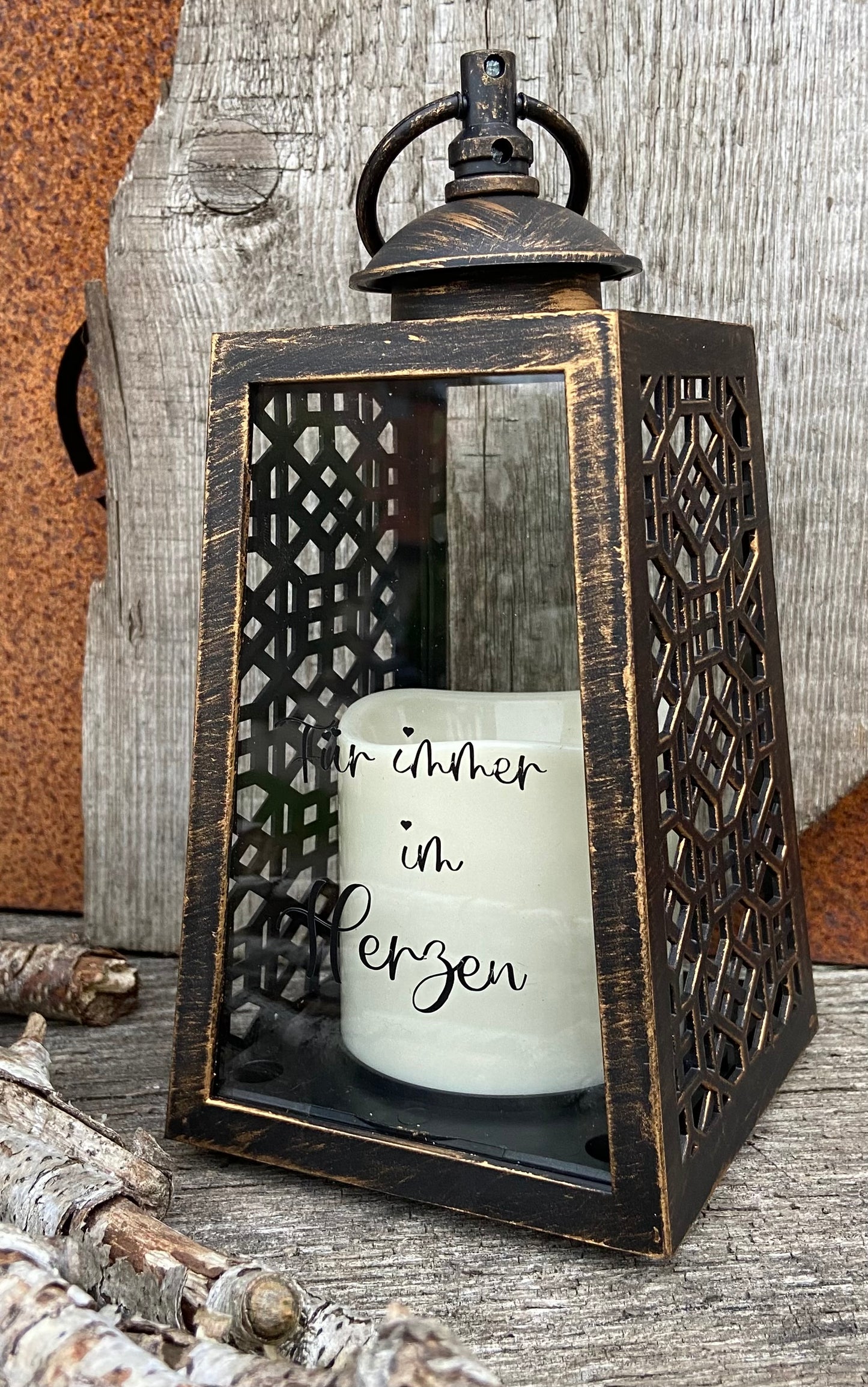 Grablaterne/ Trauerlicht / Grabschmuck / Beisetzung / Personalisiert / Trostlicht / Erinnerungslicht / Grablicht / Grableuchte mit Name