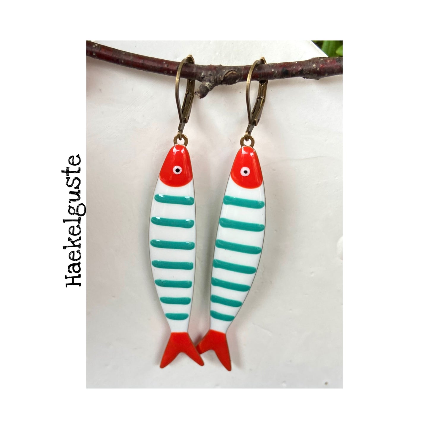 Fischlis Emaille Ohrhänger Plättchen Ohrringe