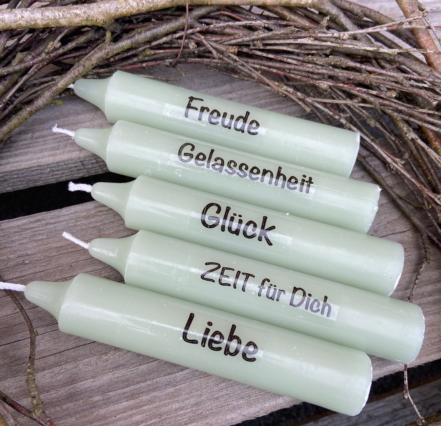 Nimm dir was du brauchst Geschenkset Kerzen im Glas beste Freundin Frau Geburtstag Kerzenständer Stabkerzen  Herzensmensch