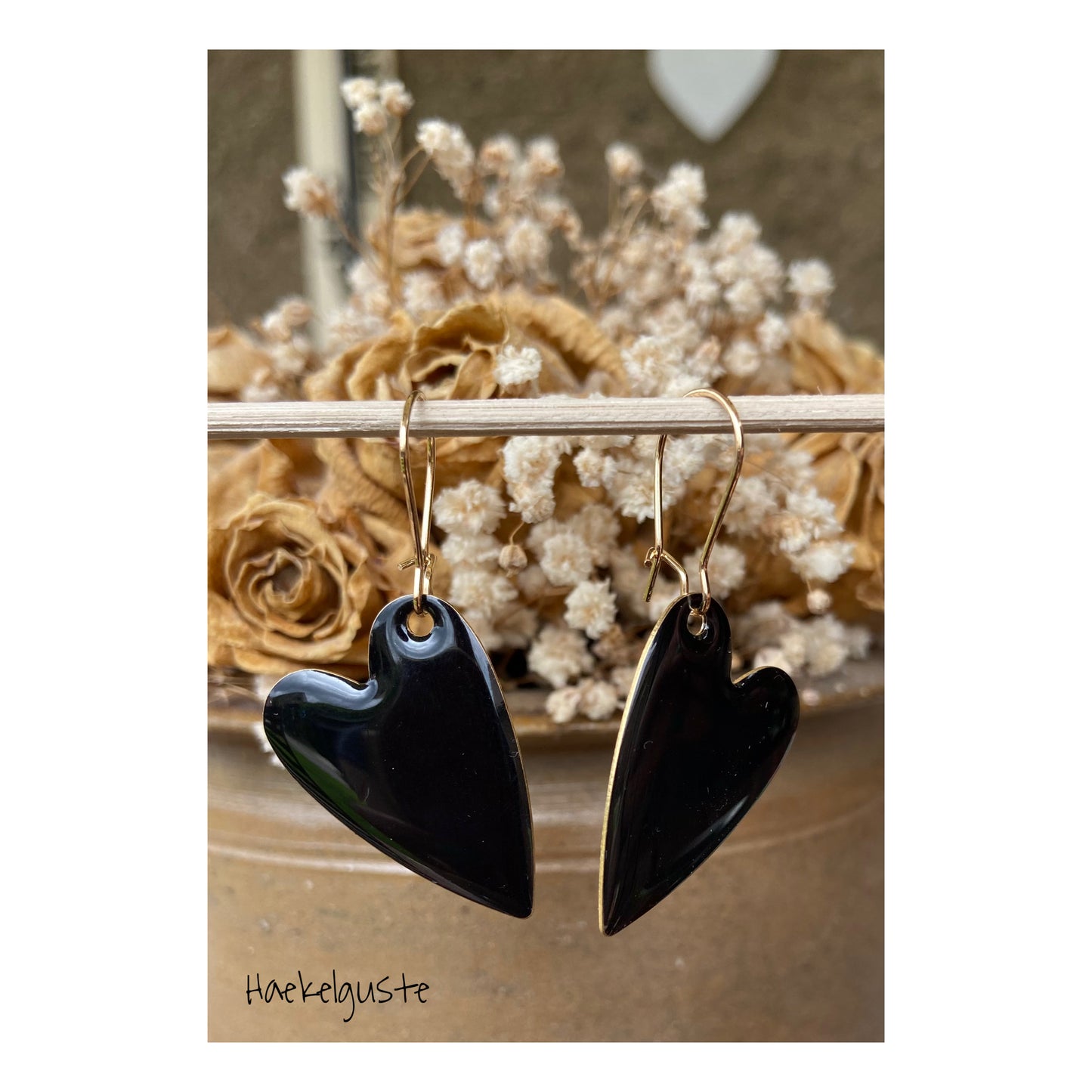 von Herzen Emaille Ohrhänger Plättchen Ohrringe mint