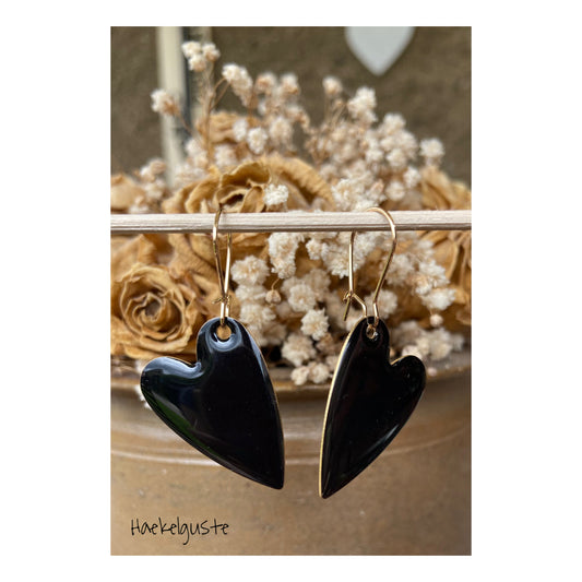 von Herzen Emaille Ohrhänger Plättchen  Ohrringe