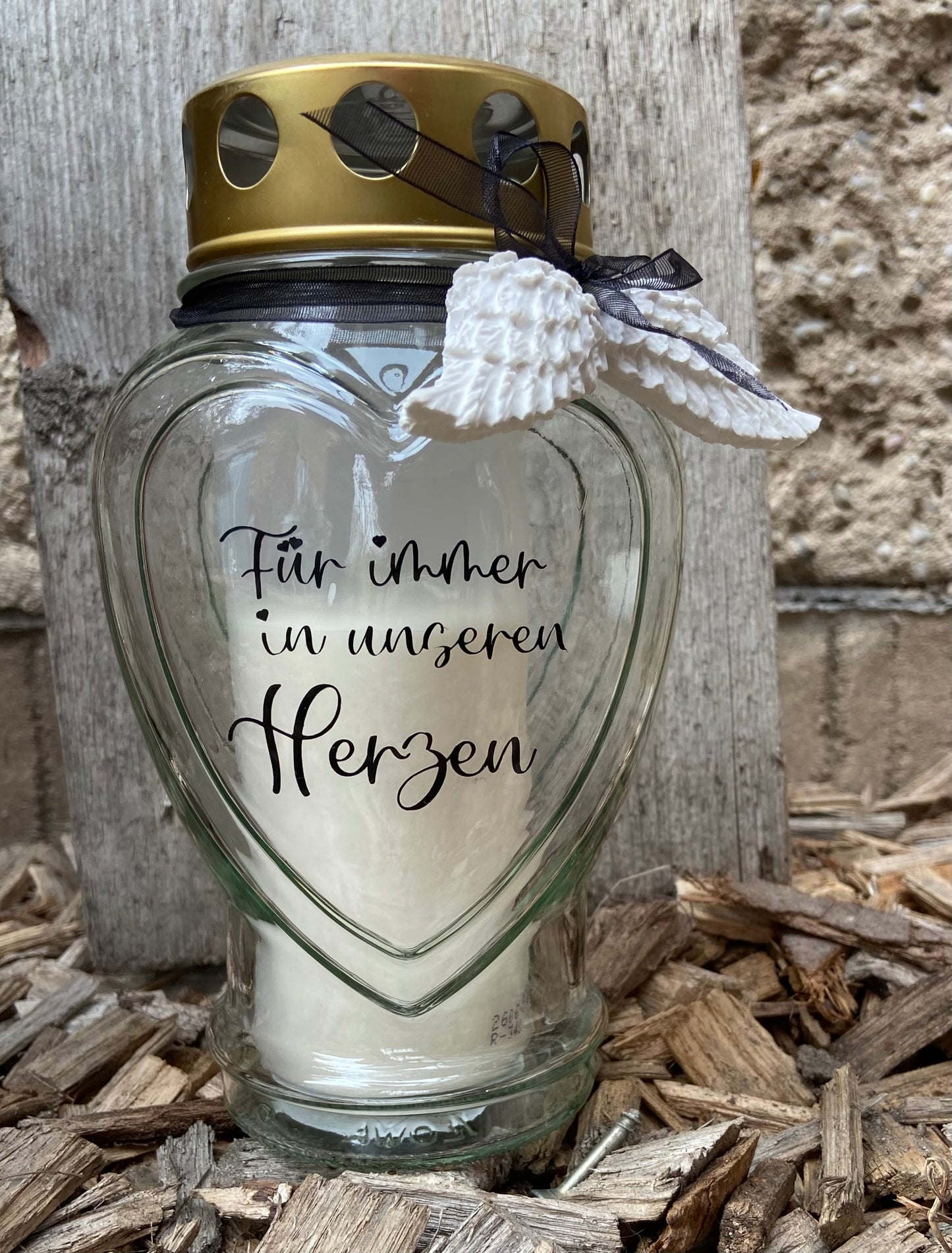 Grablicht / Trauerlicht / Grabschmuck / Beisetzung / Personalisiert / Trostlicht / Erinnerungslicht / Grablaterne / Grableuchte mit Name