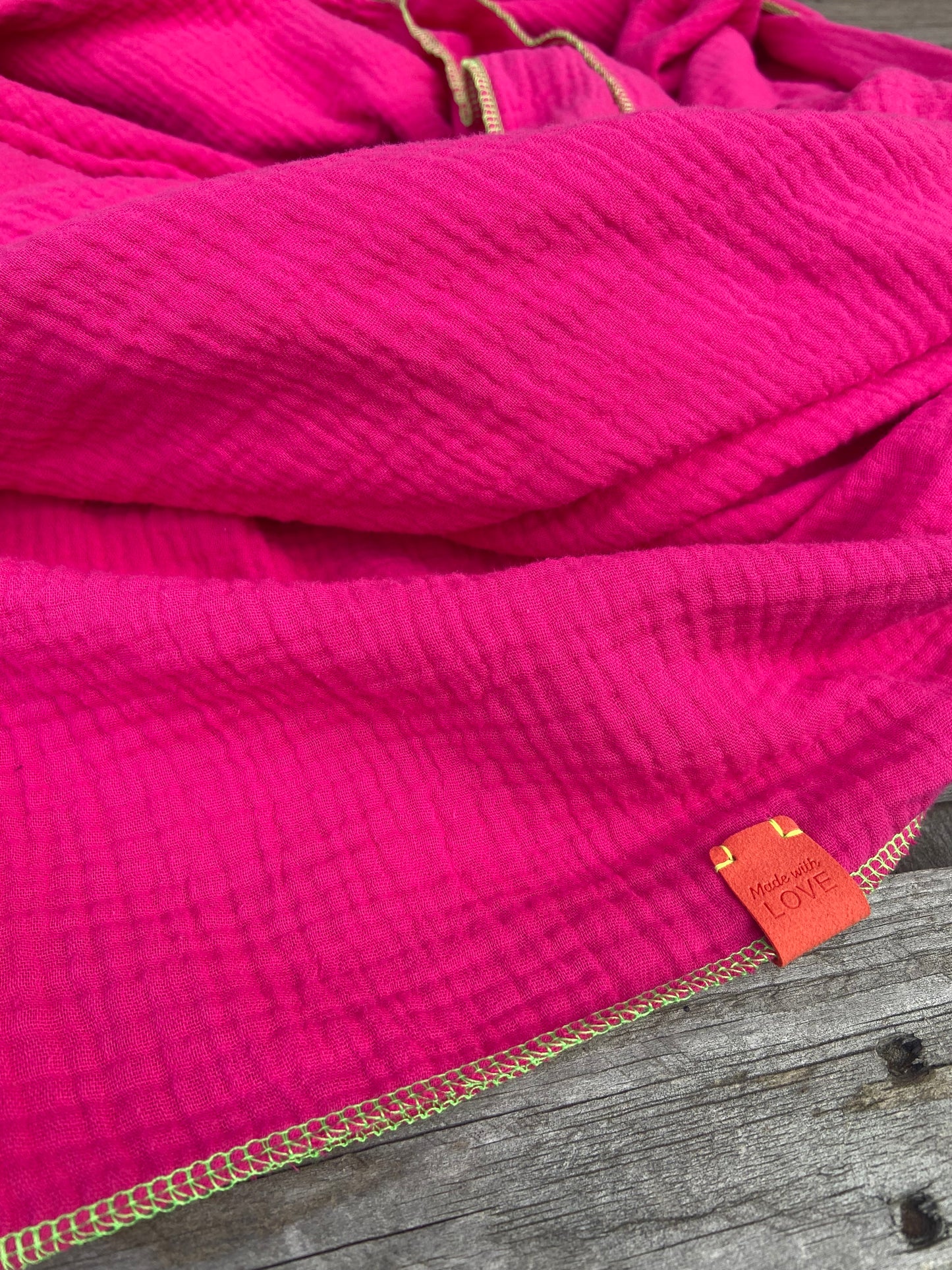 Musselintuch,  großes Dreieckstuch, Damen Schal, neon Pink, Pfefferminz, grün, Musselintücher, Cupple