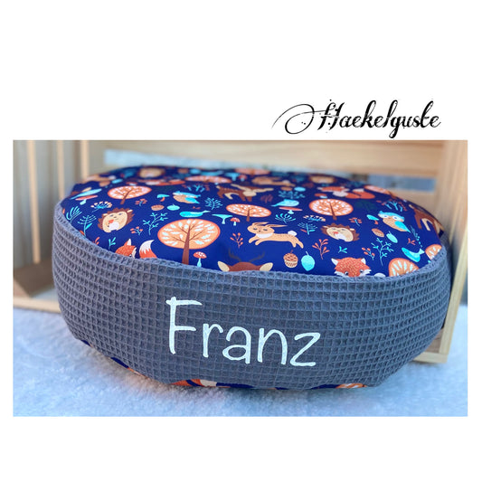 19 Farben - Sitzkissen / Softshell Bodenkissen / wasserfest/Personalisierbar/Kita/Morgenkreis/Kinderzimmer/Bodenkissen/Sitzplatz/Rund
