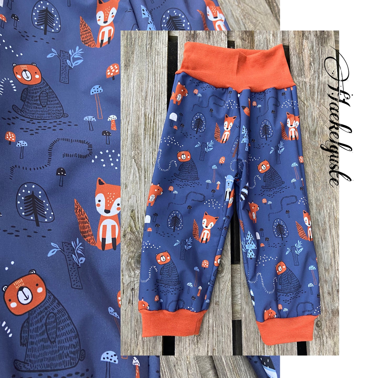 Softshell Hose Fuchs Matschhose Buddelhose Überhose Outdoor Pants gefütterte Hose unisex Waldkindergarten warme Hose