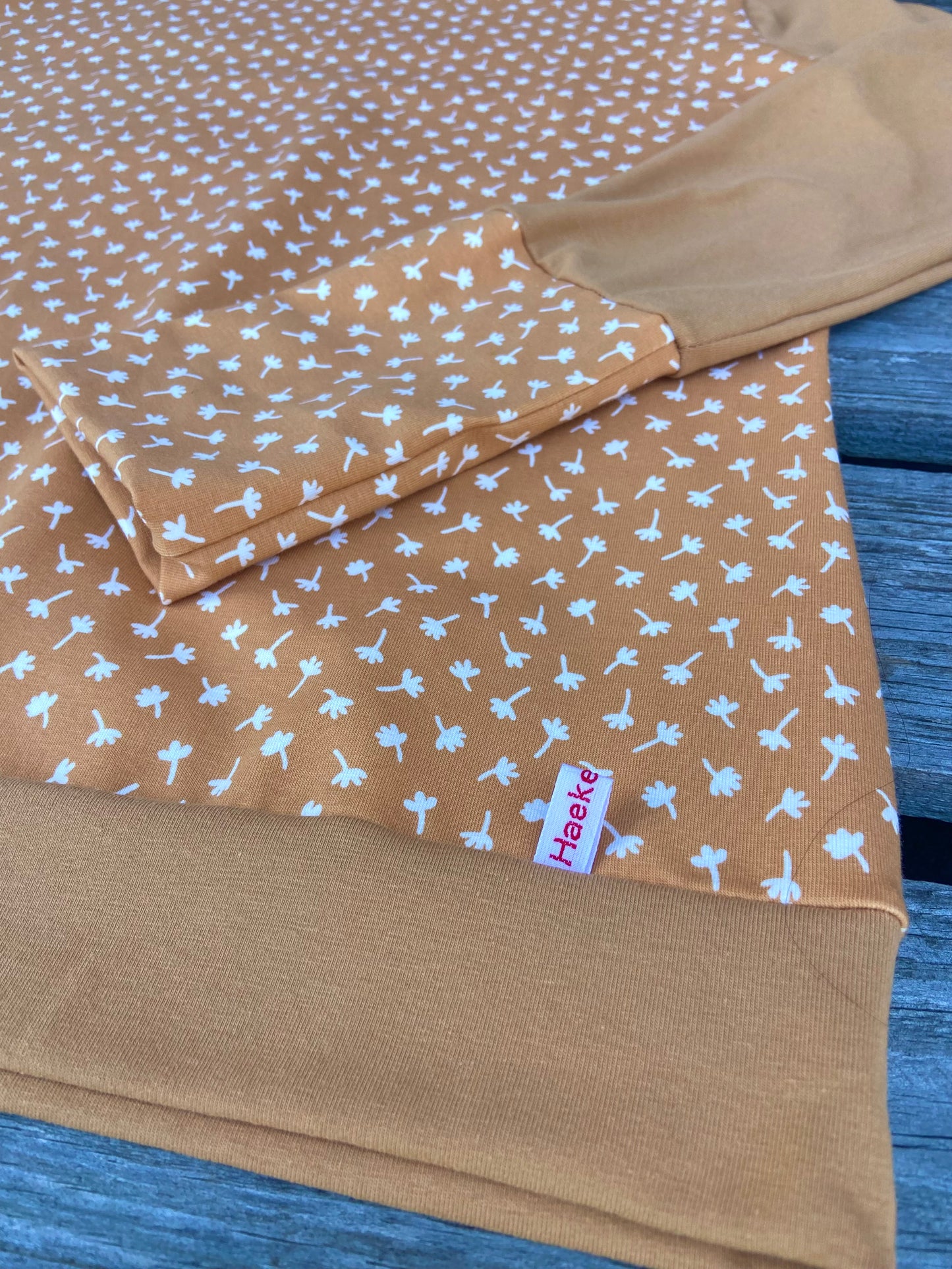 Langarmshirt Bio Jersey Retro Shirt, Maisgelb , senfgelb , okker , gelb