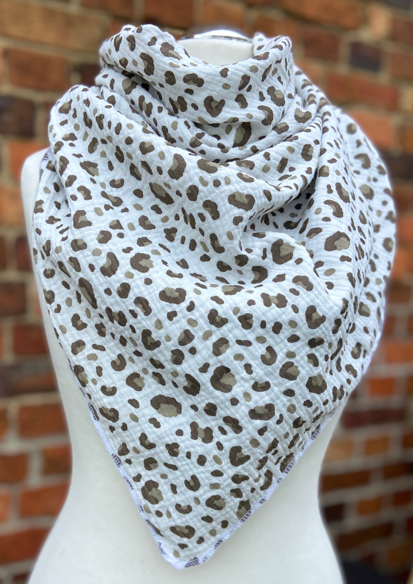 XXL Musselintuch Dreieckstuch Musselin leopardenprint großes Tuch Damen Geschenk Geburtstag Mama