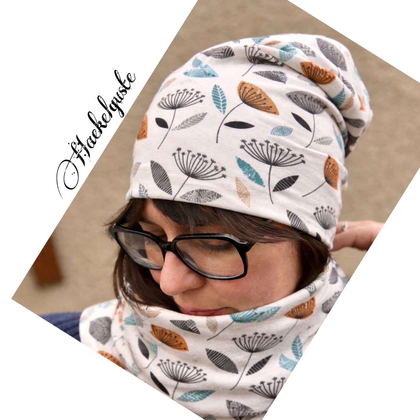 Bio Beanie + Loop , Übergang gefüttert ,  Damen Mütze , Chemo Mütze , hautfreundlich
