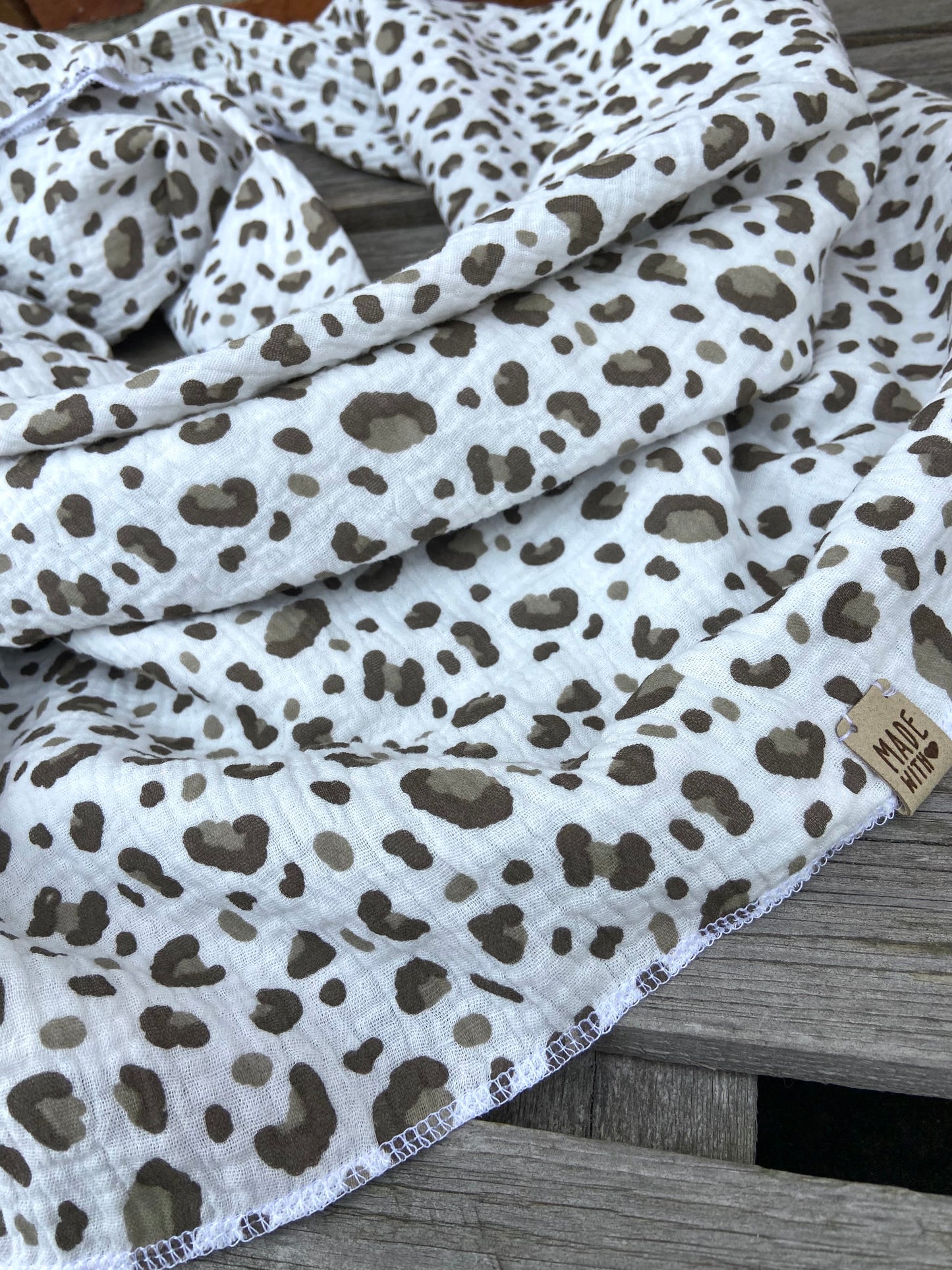XXL Musselintuch Dreieckstuch Musselin leopardenprint großes Tuch Damen Geschenk Geburtstag Mama