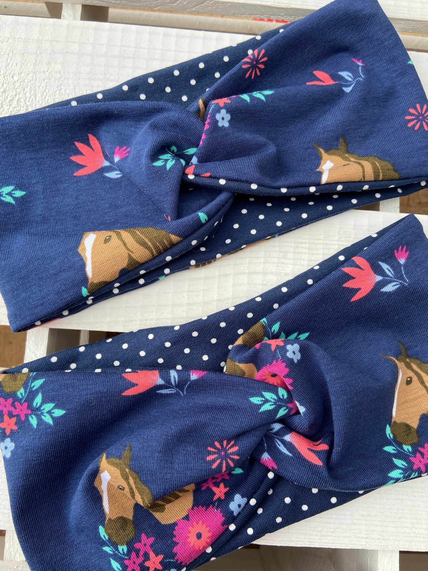 Mädchen KnotenStirnband Haarband haedband Pferd Einhorn