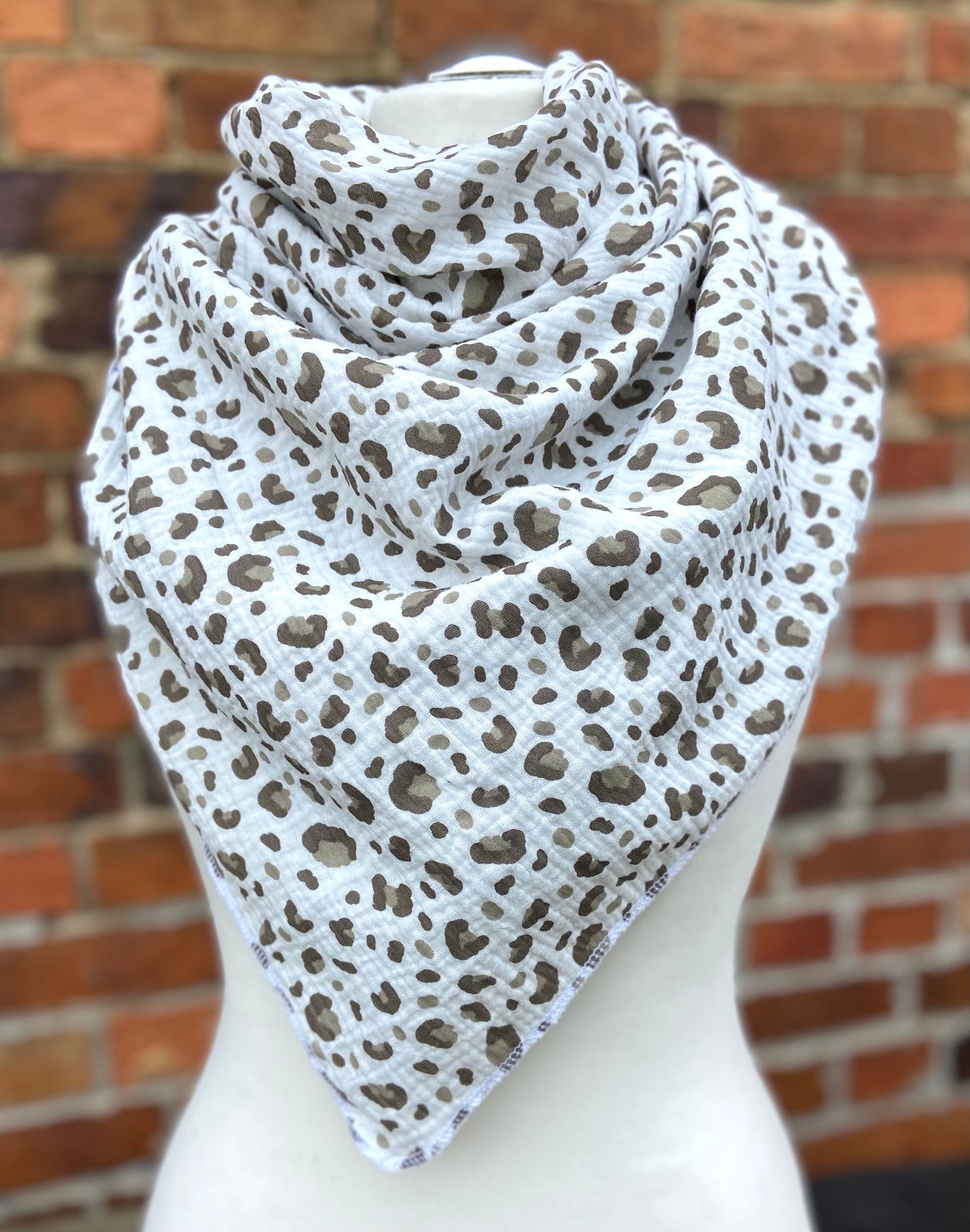 XXL Musselintuch Dreieckstuch Musselin leopardenprint großes Tuch Damen Geschenk Geburtstag Mama