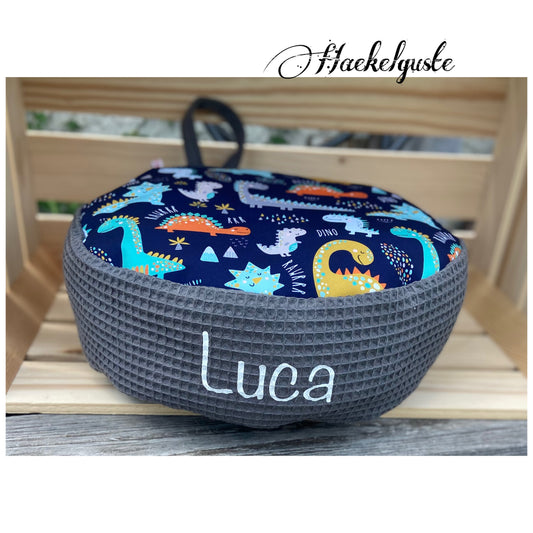 19 Farben - Sitzkissen / Softshell Bodenkissen / wasserfest/Personalisierbar/Kita/Morgenkreis/Kinderzimmer/Bodenkissen/Sitzplatz/Rund