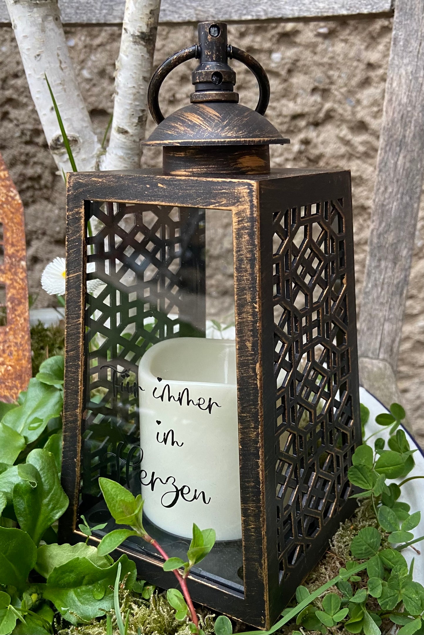 Grablaterne/ Trauerlicht / Grabschmuck / Beisetzung / Personalisiert / Trostlicht / Erinnerungslicht / Grablicht / Grableuchte mit Name