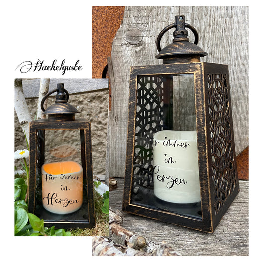 Grablaterne/ Trauerlicht / Grabschmuck / Beisetzung / Personalisiert / Trostlicht / Erinnerungslicht / Grablicht / Grableuchte mit Name