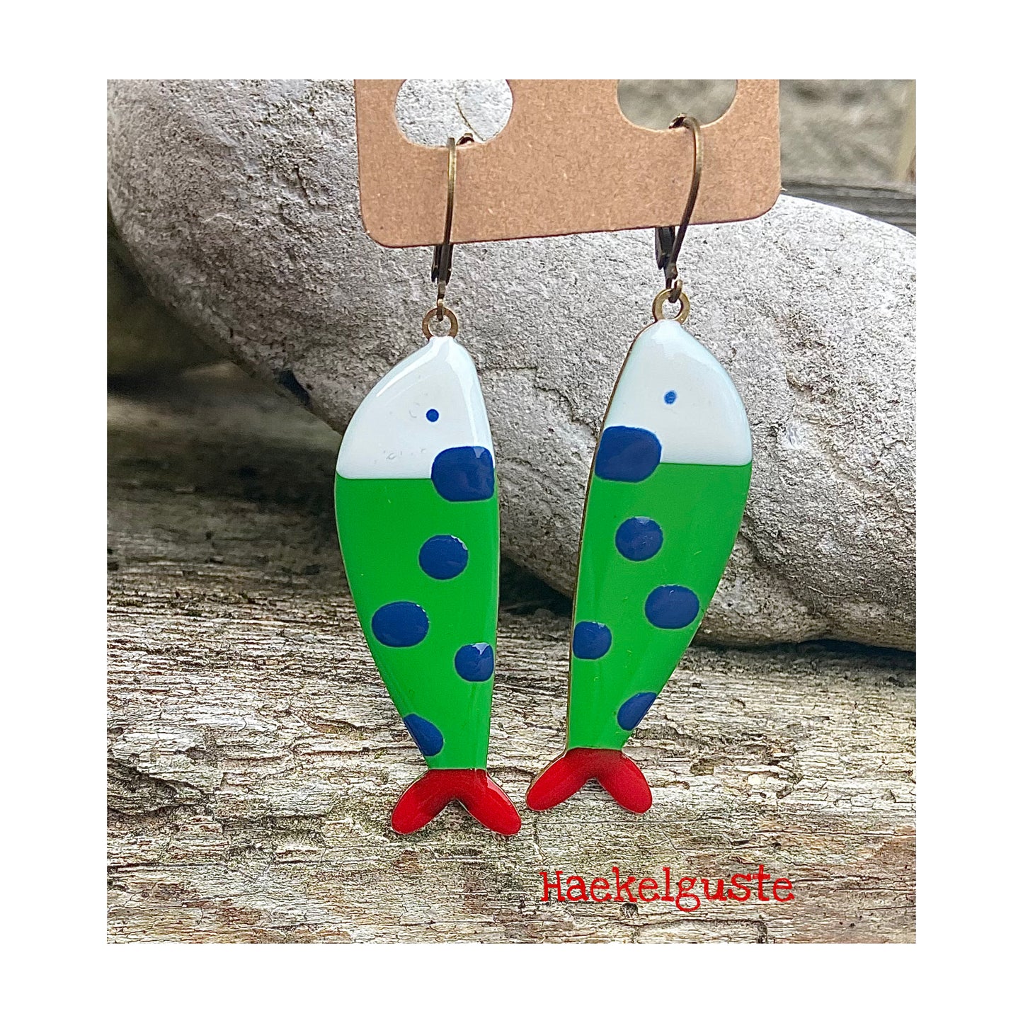 Fischlis Emaille Ohrhänger Plättchen Ohrringe