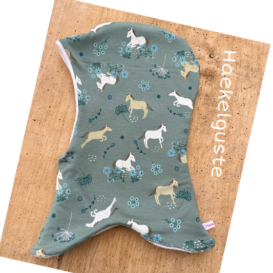 Schlupfmütze "Pferd"  Mütze und Schal in einem, Halswärmer , Sturmhaube , Ohrenwärmer Kinder (Kopie)