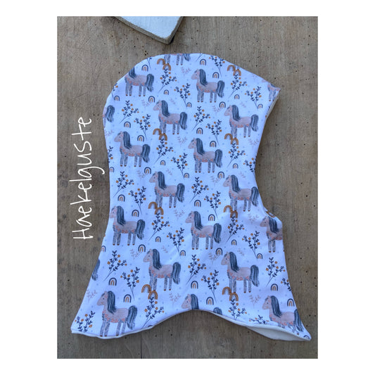 Schlupfmütze "Pferd"  Mütze und Schal in einem, Halswärmer , Sturmhaube , Ohrenwärmer Kinder (Kopie)