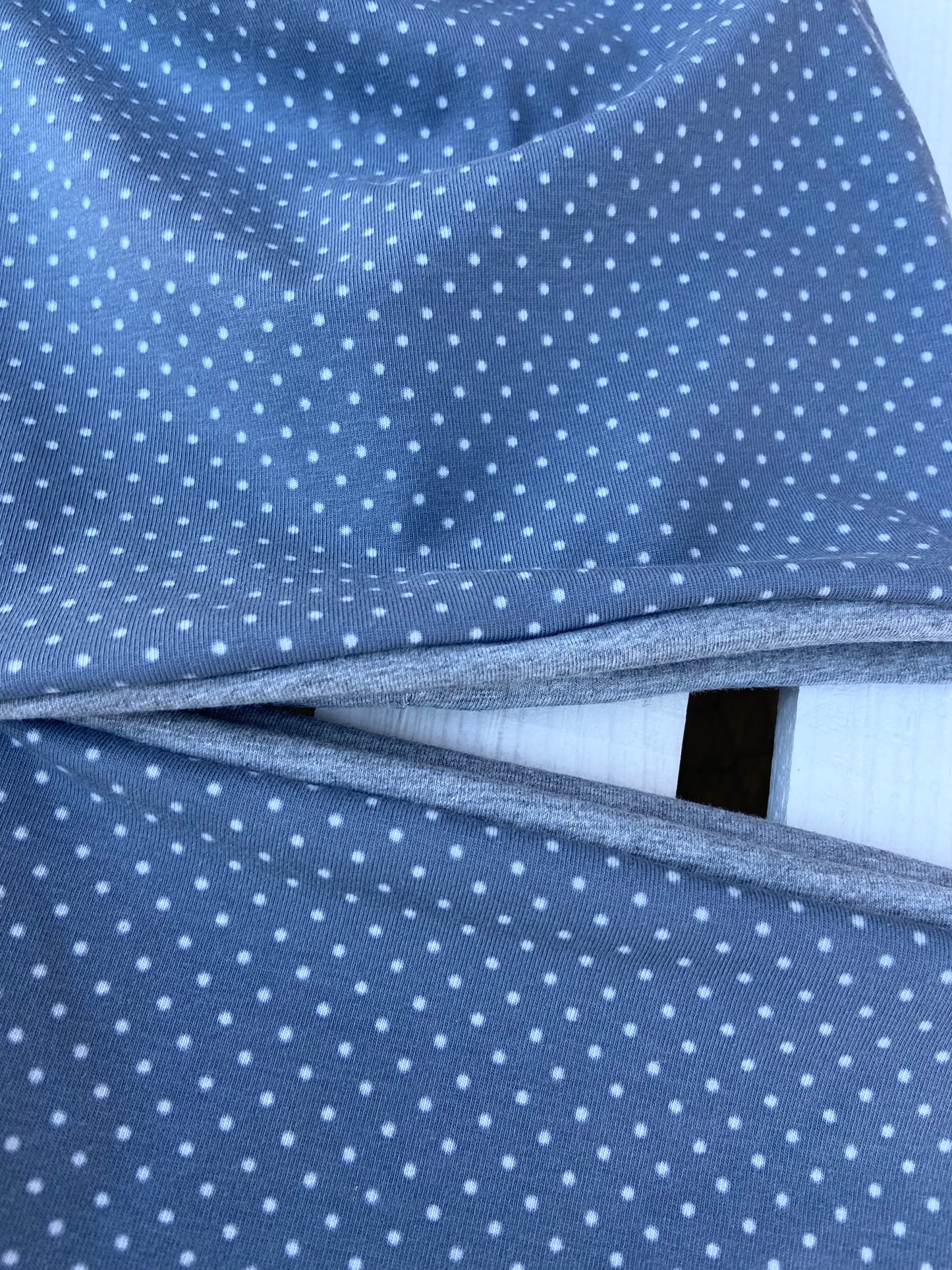 Beanie Set Pünktchen grau , Hipster Mütze Girl , graue Mütze