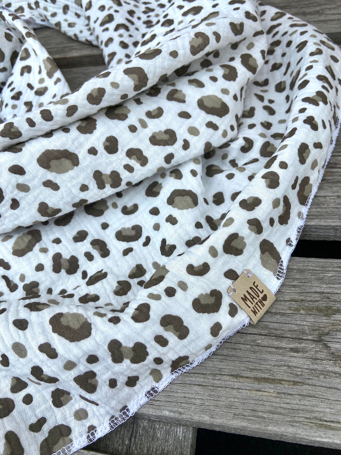 XXL Musselintuch Dreieckstuch Musselin leopardenprint großes Tuch Damen Geschenk Geburtstag Mama