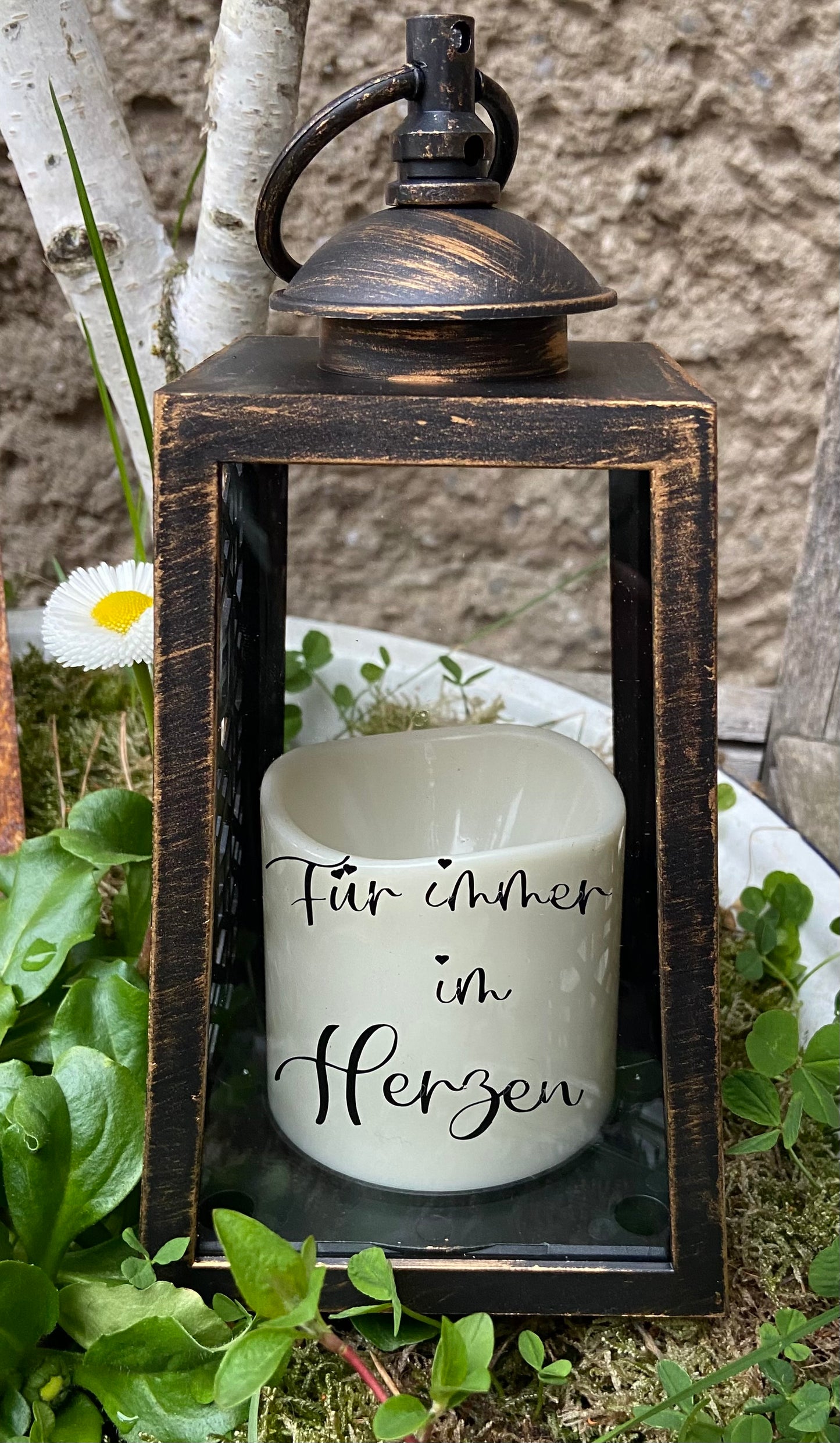 Grablaterne/ Trauerlicht / Grabschmuck / Beisetzung / Personalisiert / Trostlicht / Erinnerungslicht / Grablicht / Grableuchte mit Name