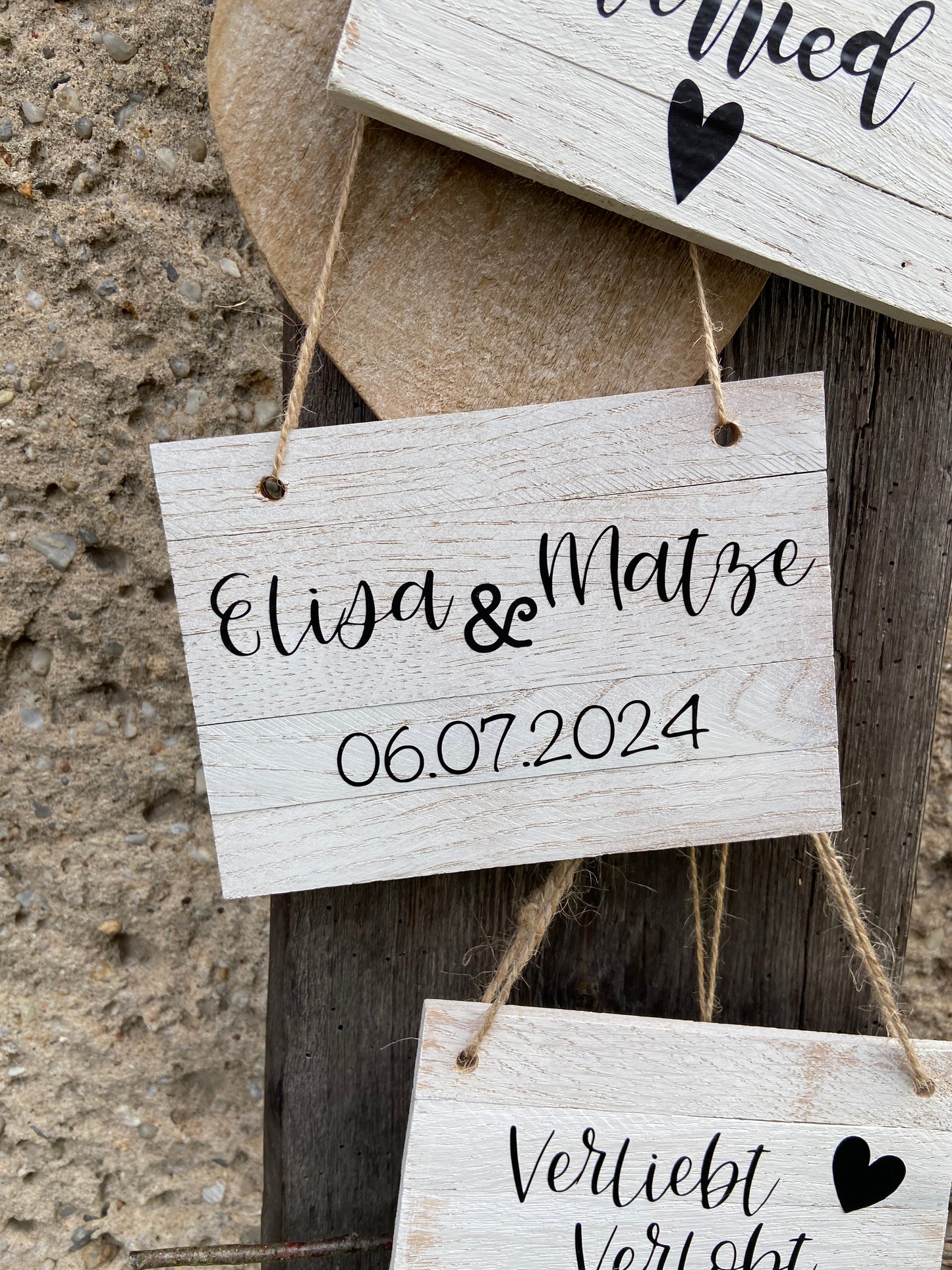Holzschilder, Dekoschilder, Candybar, Hochzeit, Wollkommen, Just Married, Geschenk Hochzeit