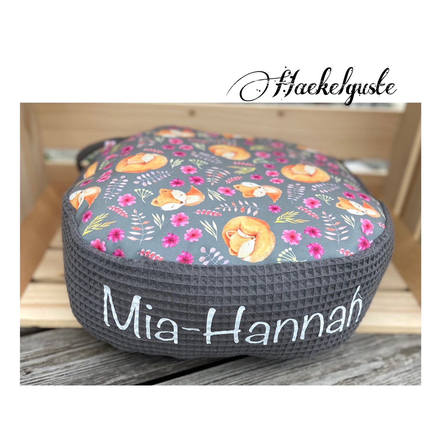 19 Farben - Sitzkissen / Softshell Bodenkissen / wasserfest/Personalisierbar/Kita/Morgenkreis/Kinderzimmer/Bodenkissen/Sitzplatz/Rund