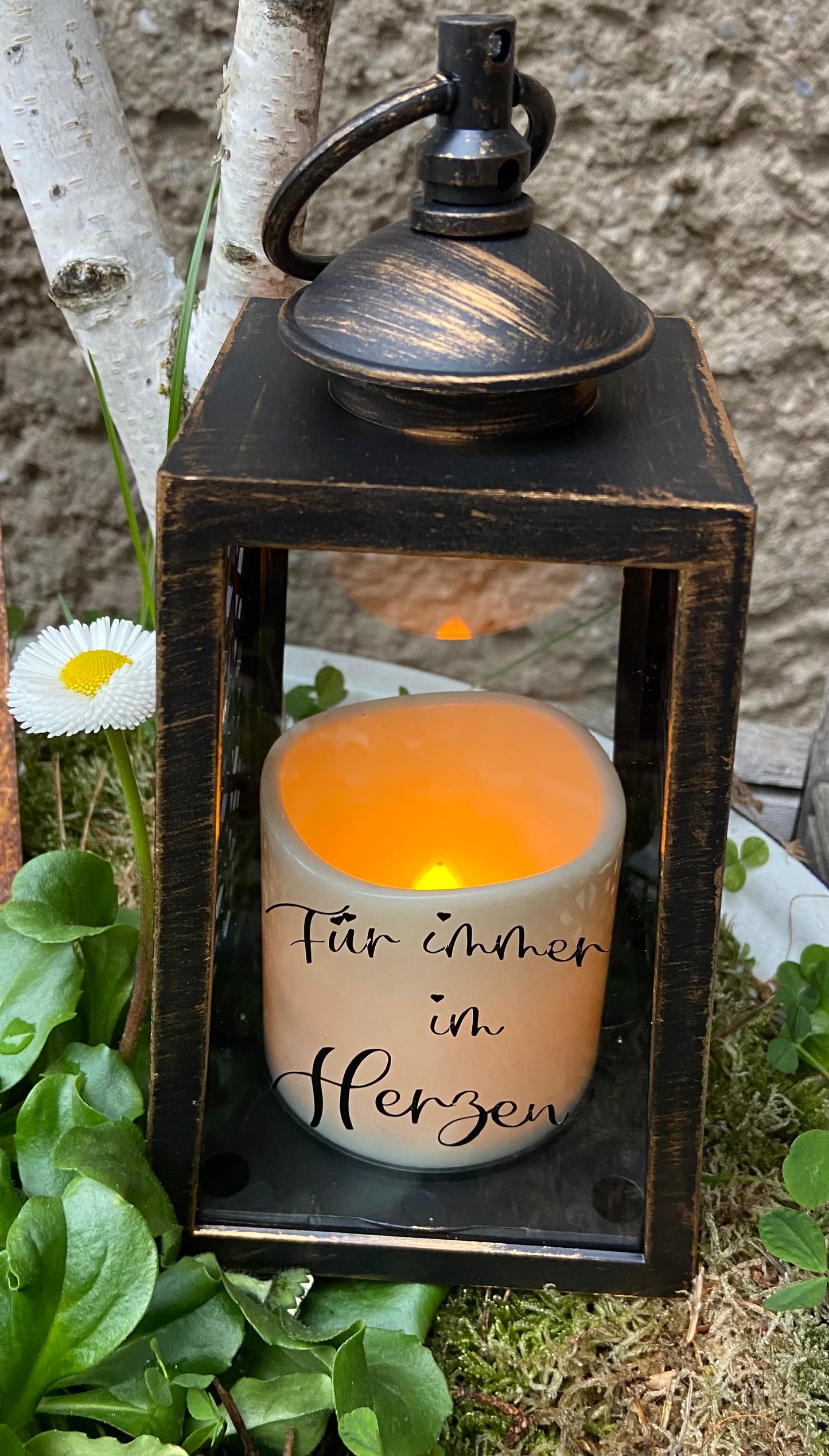 Grablaterne/ Trauerlicht / Grabschmuck / Beisetzung / Personalisiert / Trostlicht / Erinnerungslicht / Grablicht / Grableuchte mit Name
