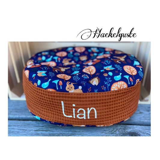 19 Farben - Sitzkissen / Softshell Bodenkissen / wasserfest/Personalisierbar/Kita/Morgenkreis/Kinderzimmer/Bodenkissen/Sitzplatz/Rund (Kopie) (Kopie) (Kopie) (Kopie)