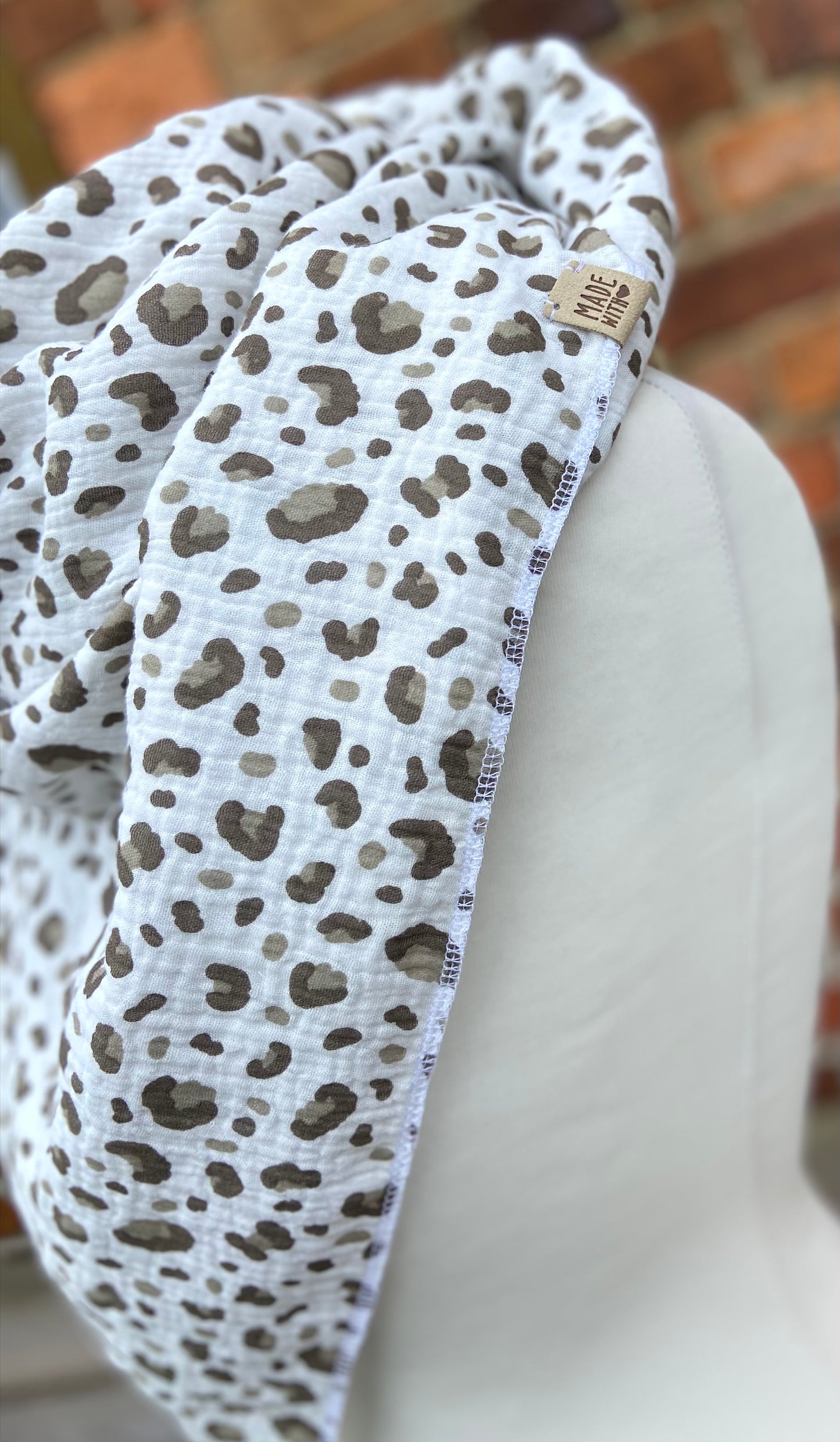 XXL Musselintuch Dreieckstuch Musselin leopardenprint großes Tuch Damen Geschenk Geburtstag Mama