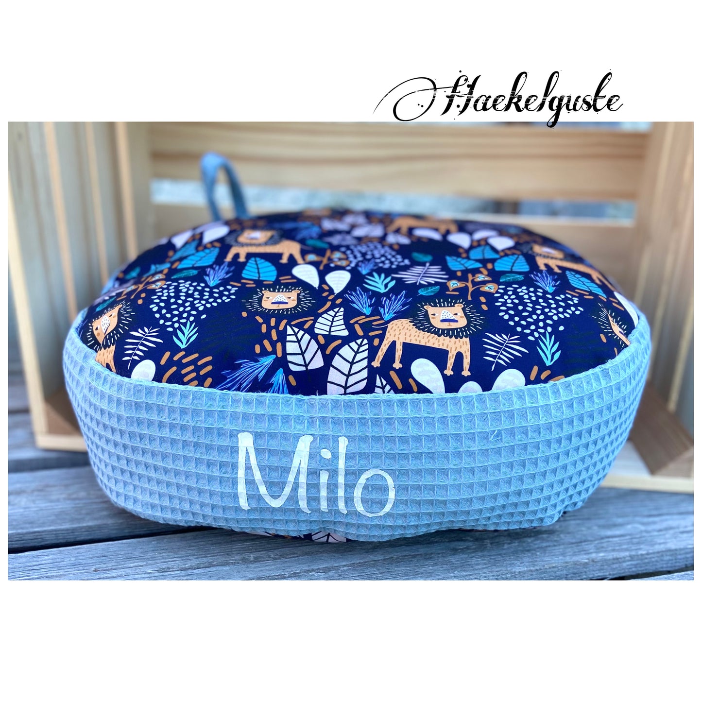 19 Farben - Sitzkissen / Softshell Bodenkissen / wasserfest/Personalisierbar/Kita/Morgenkreis/Kinderzimmer/Bodenkissen/Sitzplatz/Rund