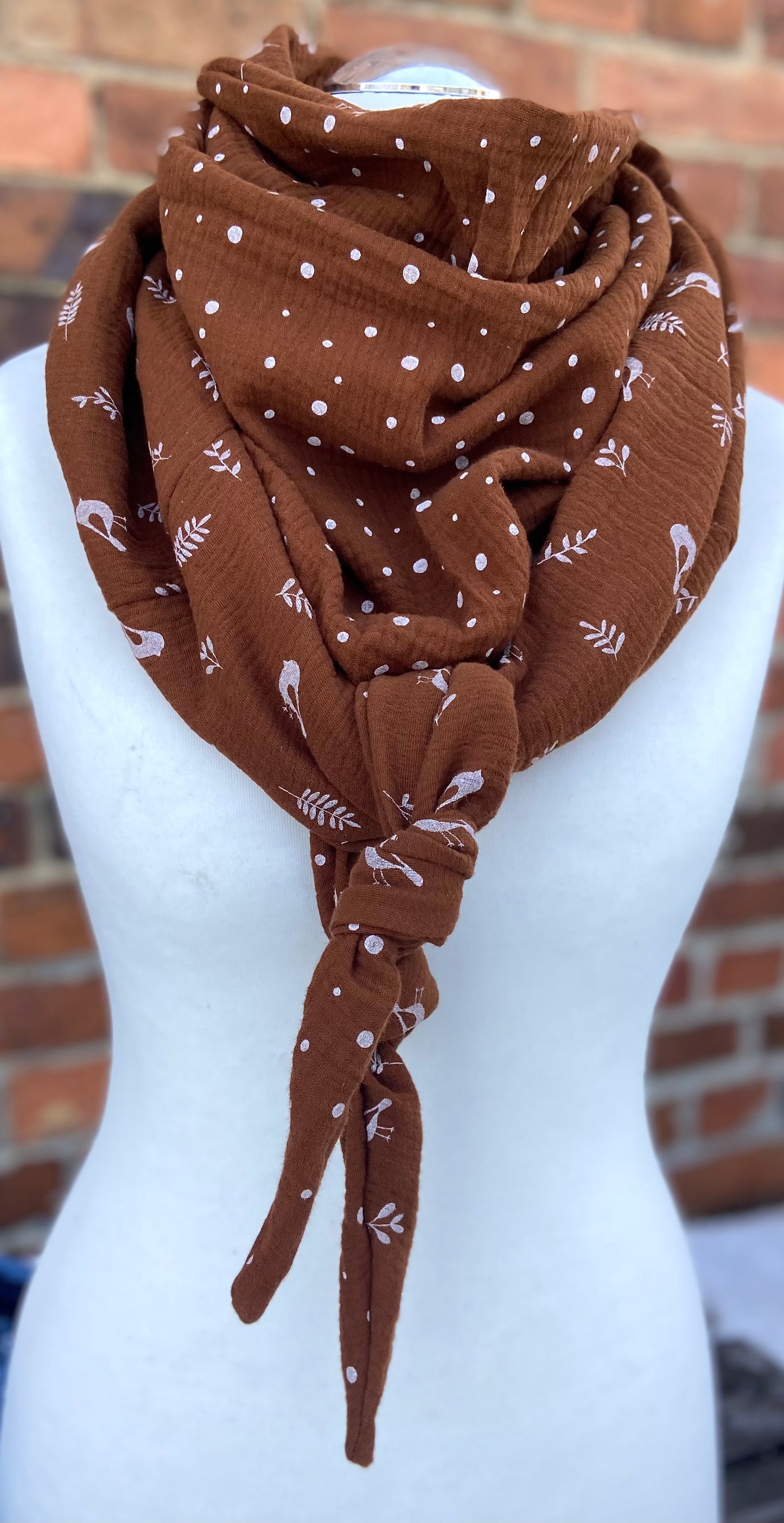XXL Anker Musselin Wende - Dreieckstuch blau großes Tuch Damen Meerliebe Teenager Geschenk Geburtstag Mama (Kopie)
