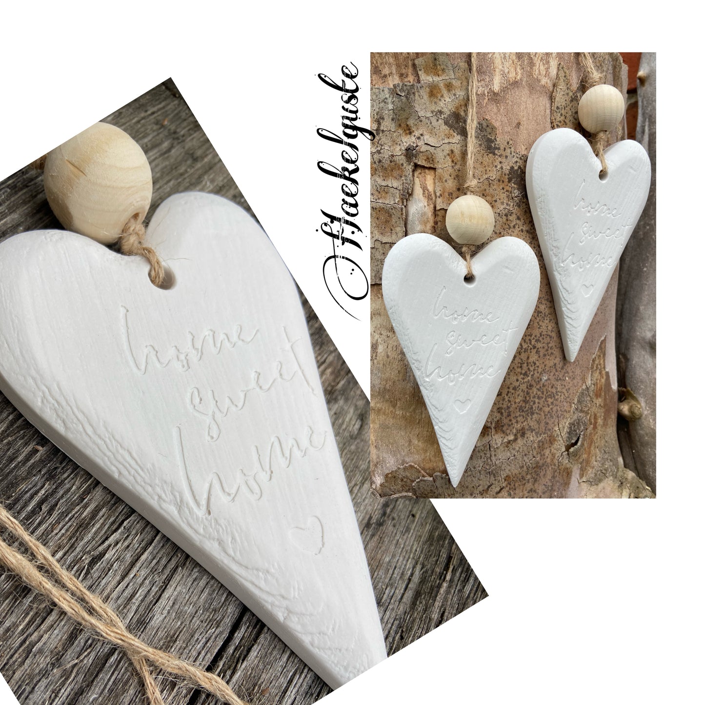 Geschenkset Home Sweet Home Mitbringsel kleines Geschenk zum Einzug neues Haus Hauseinweihung Lichterhäuser Holzbox Muttertag Mama