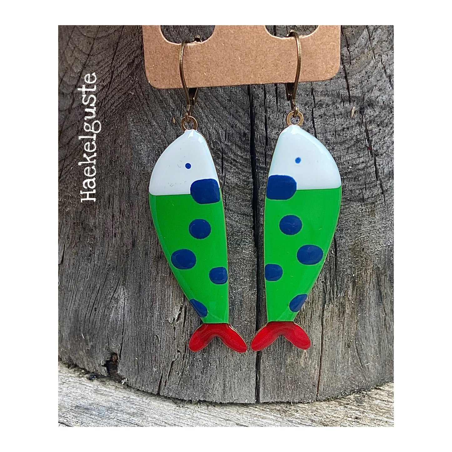 Fischlis Emaille Ohrhänger Plättchen Ohrringe