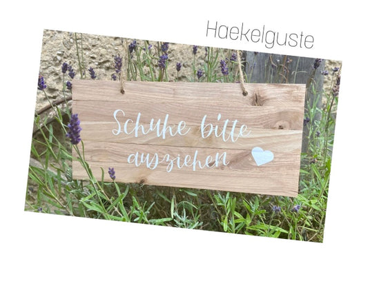 Türschild Schuhe ausziehen Haus Geschenk Hauseinweihung Freundin Türschild Holzschild Eingang  neues Heim Zuhause Hochzeit