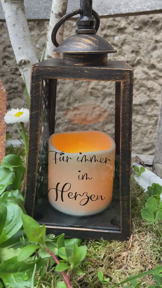 Grablaterne/ Trauerlicht / Grabschmuck / Beisetzung / Personalisiert / Trostlicht / Erinnerungslicht / Grablicht / Grableuchte mit Name