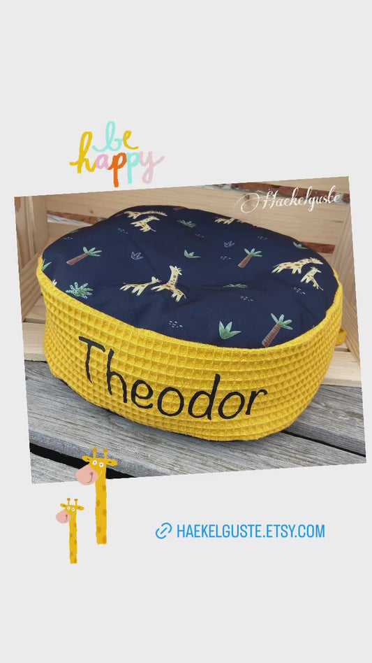 19 Farben - Sitzkissen / Softshell Bodenkissen / wasserfest/Personalisierbar/Kita/Morgenkreis/Kinderzimmer/Bodenkissen/Sitzplatz/Rund (Kopie) (Kopie) (Kopie)